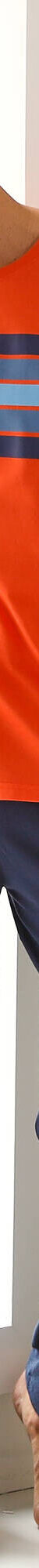 T-shirt pyjama manches courtes rayures coton (orange) T-shirt pyjama manches courtes rayures coton (orange)